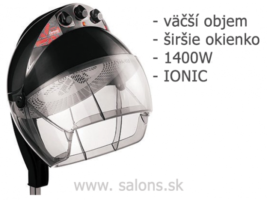 Ceriotti GONG Ionic V2 2-rýchlostná E13242 sušiaca helma na stojane P01 Čierna